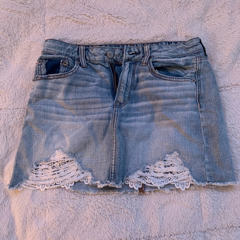 American eagle jean skirt
